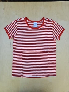 Neu mit Etikett Hanna Anderson MOHNBLUMENMUSTER ECRU GESTREIFT S/S PIMA POWER T-SHIRT TOP SHIRT 130 8 - Bild 1 von 4