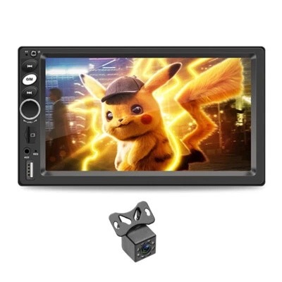 Radio de coche con pantalla táctil de 7 pulgadas 2 DIN reproductor de MP5 Bluetooth Carplay Android cámara automática Foto 1 de 4