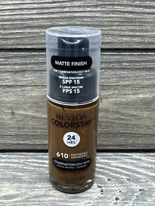 Revlon ColorStay Liquid Matte Finish Foundation 24hrs SPF 15 610 Espresso 1fl oz - Picture 1 of 4