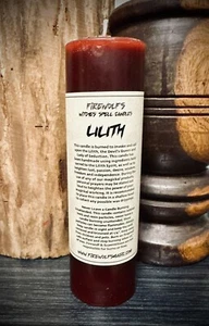 Candela colonna magica Lilith fatta a mano, biologica, stregoneria, hoodoo, wicca - Foto 1 di 1