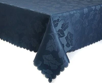 Ivy Leaf Damask Tablecloths & Napkins *DARK NAVY BLUE* GREAT FOR CHRISTMAS - Image 1 of 4