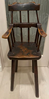 Antique American or Irish  Stick Highchair  Primitive Hand Made - Image 1 of 4