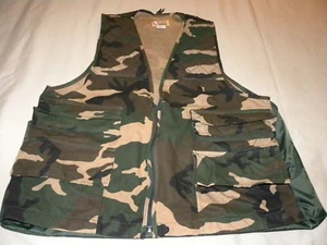 Mens Sports Afield Nylon Camouflage GameBag Hunting/Shooting Vest Size L - Picture 1 of 3