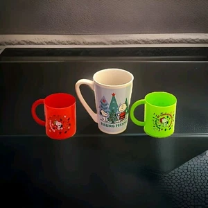 Peanuts Snoopy Feeling Festive Ceramic Mug & 2 Sprinkle Of Christmas Kids Mugs - Picture 1 of 3