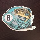 Big Ass Bass Brag Sticker - Fishing Bass Anglers Sticker - 3x3.5" Inches