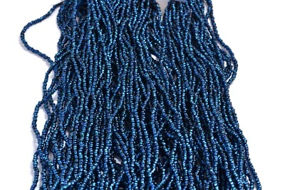 Montana Blue SL PRECIOSA® rocailles glass 11/0 seed beads, 1 Hank/12 strands