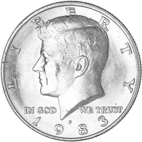 1983 P Kennedy Half Dollar CN-Clad BU US Coin Cover