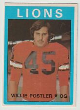 1972 OPC CFL Willie Postler Card #43 BC Lions Montana