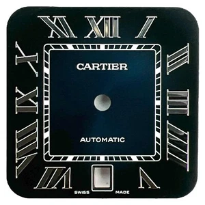 Cartier Santos genuino 39,8 mm esfera romana azul WSSA0030 - Imagen 1 de 4