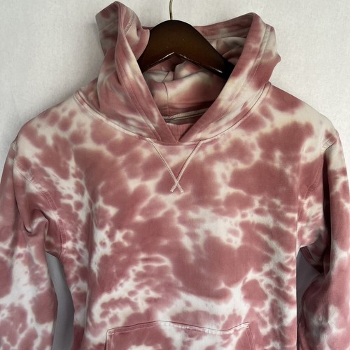 VETEMENTS Felpa con cappuccio Lululemon donna 6 rosa cravatta tinta cotone misto elasticizzato pullover