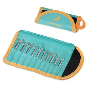 10 Pcs Mini Wrench Set Standard Metric 411mm Extra Slim Spanner With Mirror Fini - Picture 1 of 7