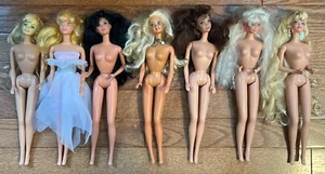 Lot Of 7 Barbie Dolls 1966 5 Blonde 2 Brunette Caucasian Mexico Malaysia China - Picture 1 of 14