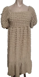 Vestido Simply Southern MAXI Cloud Flowing Poli/Spandex Burbuja MOCHA Talla Pequeña - Imagen 1 de 2