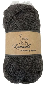 Alpaca Wool 100% Baby Alpaca - 50 grams Skein - Sport Weight - Dark Gray 4040 - Picture 1 of 5