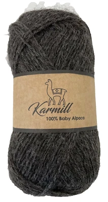 Alpaca Wool 100% Baby Alpaca - 50 grams Skein - Sport Weight - Dark Gray 4040 - Image 1 of 4