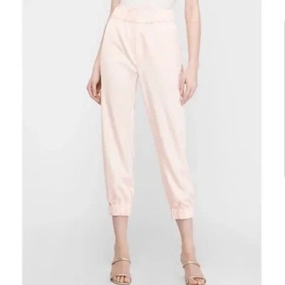 Express Pink Extreme High Rise Satin Cargo Jogger Size L NWT - Image 1 of 4