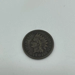 1901 Indian Head Penny Cent Copper 1C a - Picture 1 of 4