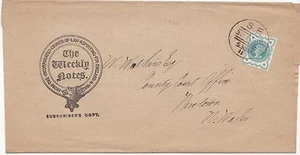 1900 INCORPORATED COUNCIL OF LAW ½d RATE ADVERTISING WRAPPER LONDON TO NEWTOWN - Picture 1 of 1