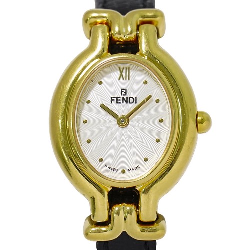 Orologio FENDI Camaleonte in pelle placcata oro quarzo donna