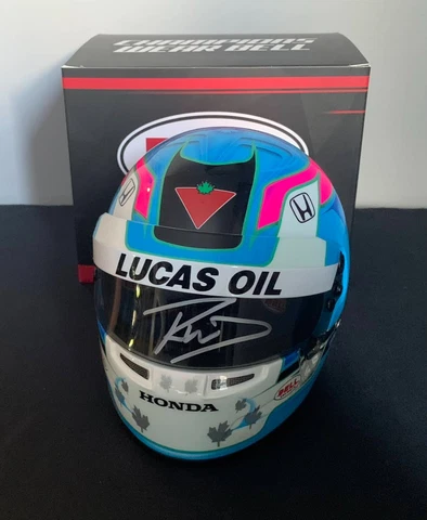 Robert Wickens 2018 autographed Bell Mini Helmet IndyCar Indy 500 Cover
