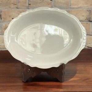 Homer Laughlin Restaurant Ware Oval Plate Best China Carolyn White VTG 2 - Imagen 1 de 6