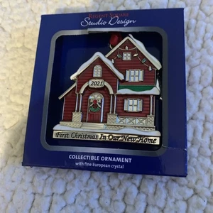 2021 Harvey Lewis Family "1st Christmas in New Home" Ornament mit feinem Kristall - Bild 1 von 5