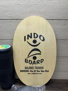 Indo Board Original Balance Training Roller Air Cushion Carpet Wood Surf Set Lot - Picture 1 of 5