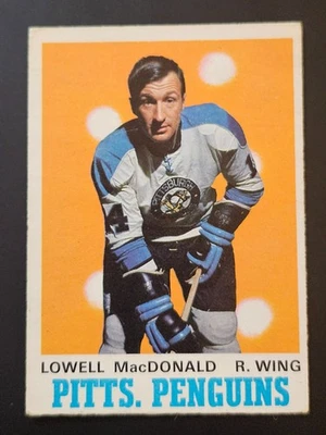 1970-71 O-PEE-CHEE HOCKEY CARD #206 LOWELL MACDONALD PITTSBURGH PENGUINS A - Image 1 of 4