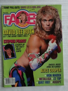 Vintage Magazine Faces Rocks Dec 1986 David Lee Roth Stephen Pearcy Alice 140 - Imagen 1 de 14