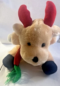 Christmas Stand Up 8" Reindeer Soft Plush Toy Gift Stuffed Animal - Picture 1 of 3