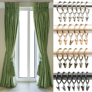 10 Stück Metall Vorhangringe Für Bis Zu 35mm Vorhangstangen - Polierte Oberfläch - Picture 1 of 25