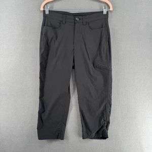 Pantalones capri Eddie Bauer Rainier para mujer 6 grises carga al aire libre senderismo dobladillos acanalados - Imagen 1 de 19