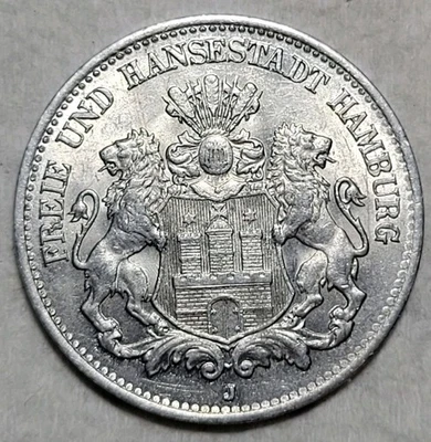 1923-J - Hamburgo - Alemania - 1/2 millón de marcos - aluminio sin circular Notgeld Foto 1 de 2