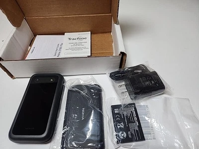 TracFone Nokia 2760 Flip |4GB Black Prepaid Flip Phone | Brand New In Sealed Box - Image 1 of 4