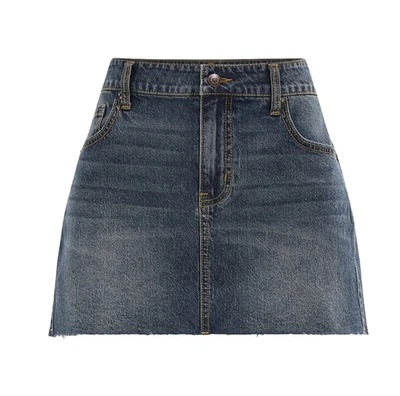No Boundaries Womens Medium Wash Casual Denim Mini Skirt Mid Rise SZ XXL (20) - Image 1 of 4