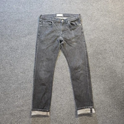 Pantalones de mezclilla Everlane para hombre 30x30 negros ribete desteñido calce ajustado Preppy Hipster Foto 1 de 4