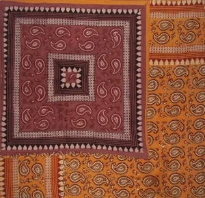 Dabu Blockdruck Wende Bettbezug Baumwolle 92" x 88" passt Full-Queen - Bild 1 von 4