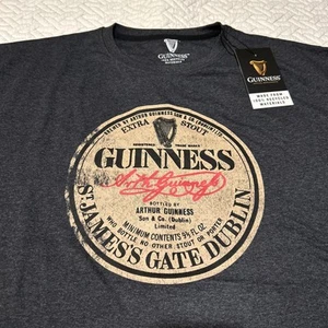Nueva con etiquetas Camiseta Guinness Extra Stout Beer - Diseño de Arpa Tradicional Nueva Grande para Hombre - Imagen 1 de 3