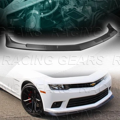UNPAINTED BLACK FRONT BUMPER LIP SPLITTER SPOILER FOR 14-15 CHEVY CAMARO SS Z28 - Image 1 of 4