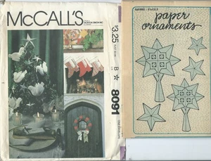 M 8091 sew pattern FOLK ART Christmas DECOR angel dove Ornaments Stockings UNCUT - Picture 1 of 2
