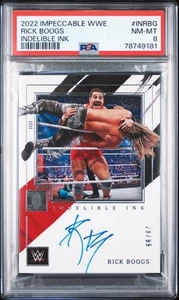 2022 PANINI IMPECCABLE WWE INDELIBLE INK #INRBG RICK BOOGS 29/99 PSA 8 - Picture 1 of 2
