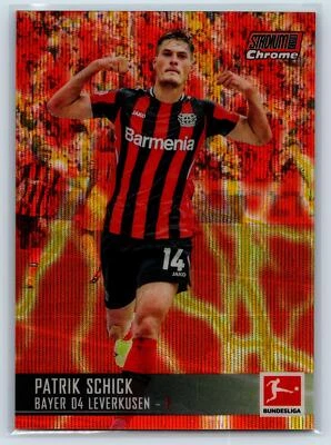Patrik Schick 2021-22 Stadium Club Chrome Orange/Yellow Wave Charge Refractor - Image 1 of 2
