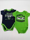 Nfl Seattle Seahawks Onsies 3-6 Months Infant Lot Of Two