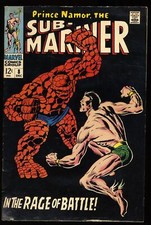 Sub-Mariner #8 FN 6.0 Prince Namor Vs Thing! Classic Cover!  Marvel 1968