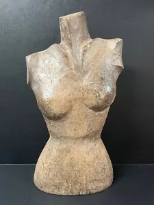 CARVED WOOD PAPER MACHE MOLD/SCULPTURE OF FEMALE MANNEQUIN PLAQUE #901 - Picture 1 of 9