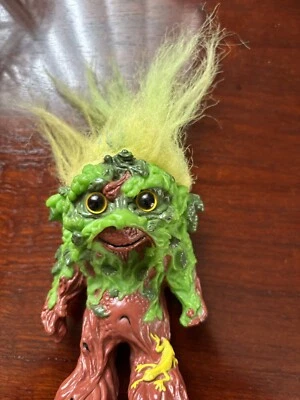 RARE SWAMP THING MONSTER - 1993 4" Galoob Ace Treasure Troll Doll  - Image 1 of 3