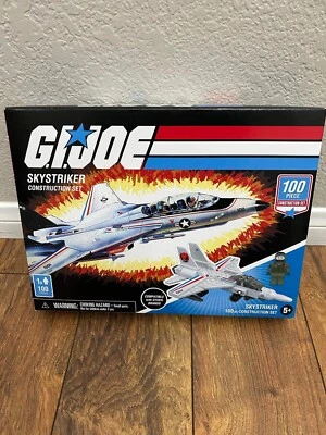 NEW Hasbro GI Joe Construction Sets SkyStriker Warplane + Mini Figure 100pcs - Image 1 of 2