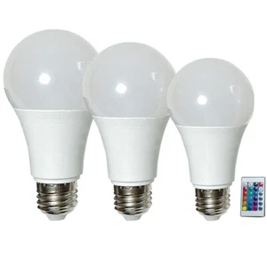 E27 Screw RGB Globe Light Bulb With Remote Control 7W 9W 12W LED Light 165V-265V - Picture 1 of 4
