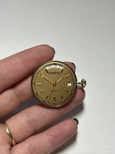Collectible GENEVE Automatic Cal 2834-2 15J Calendar Day/Day Swiss Watch Movemen - Picture 1 of 5