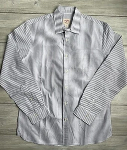Camisa polar roja Brooks Brothers para hombre grande Oxford manga larga a rayas - Imagen 1 de 8